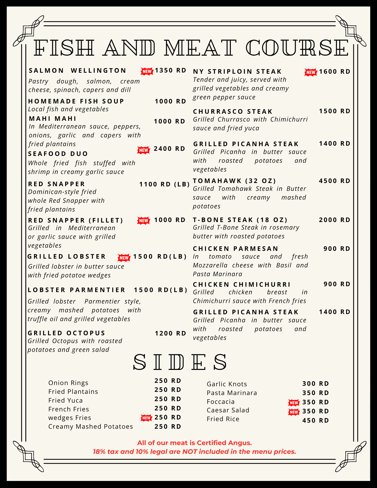 Menu page 2