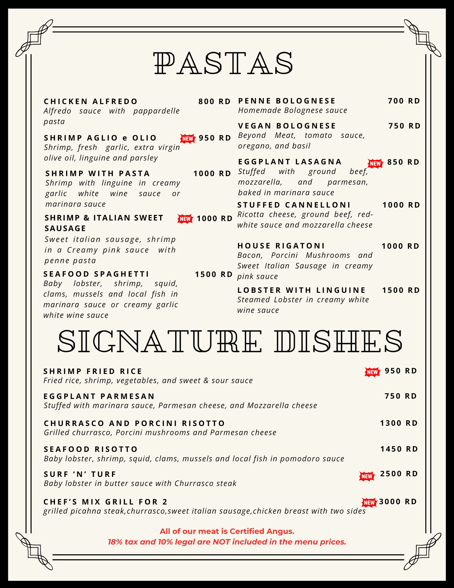 Menu page 3