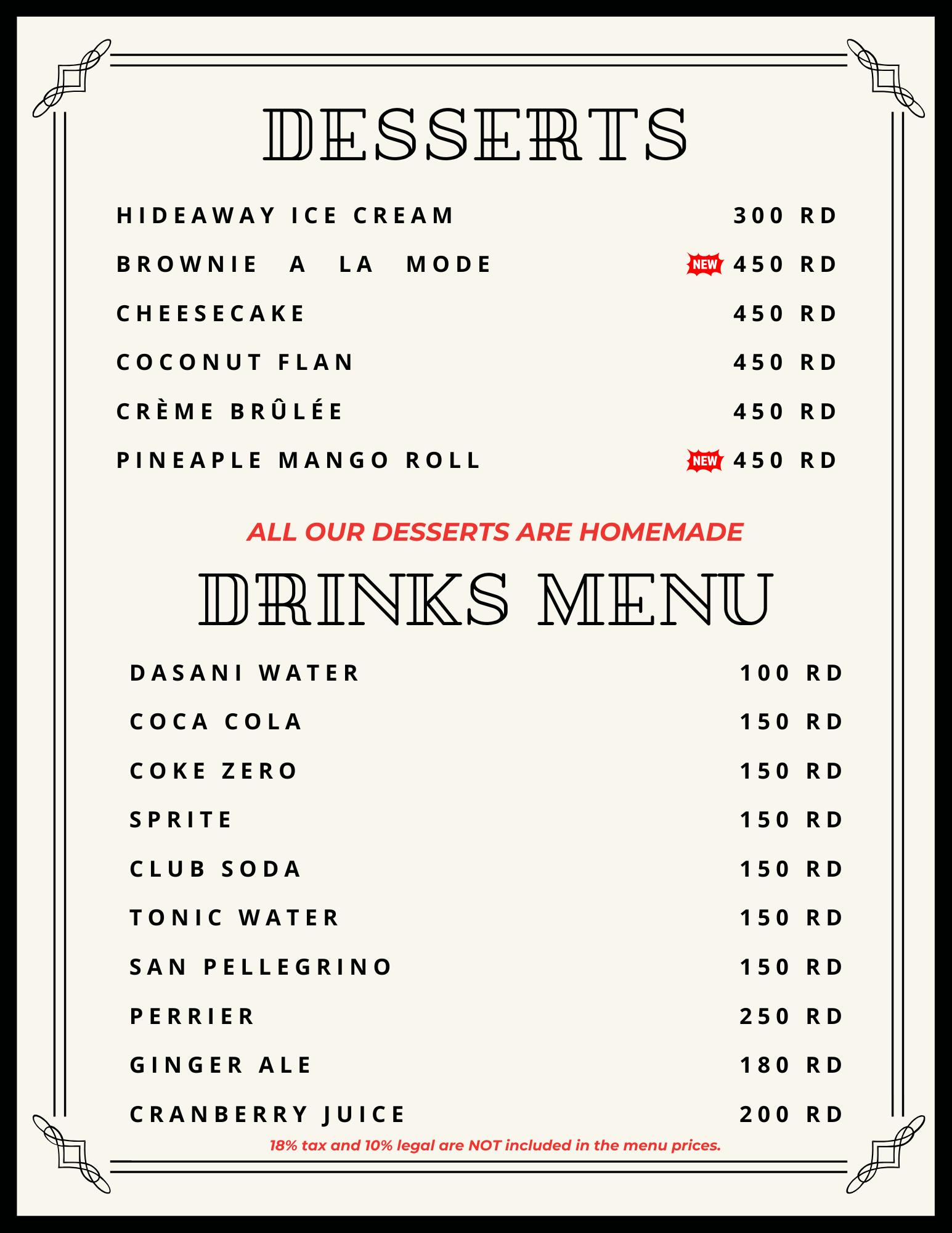 Menu page 5